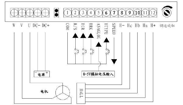無刷驅(qū)動(dòng)器接線圖